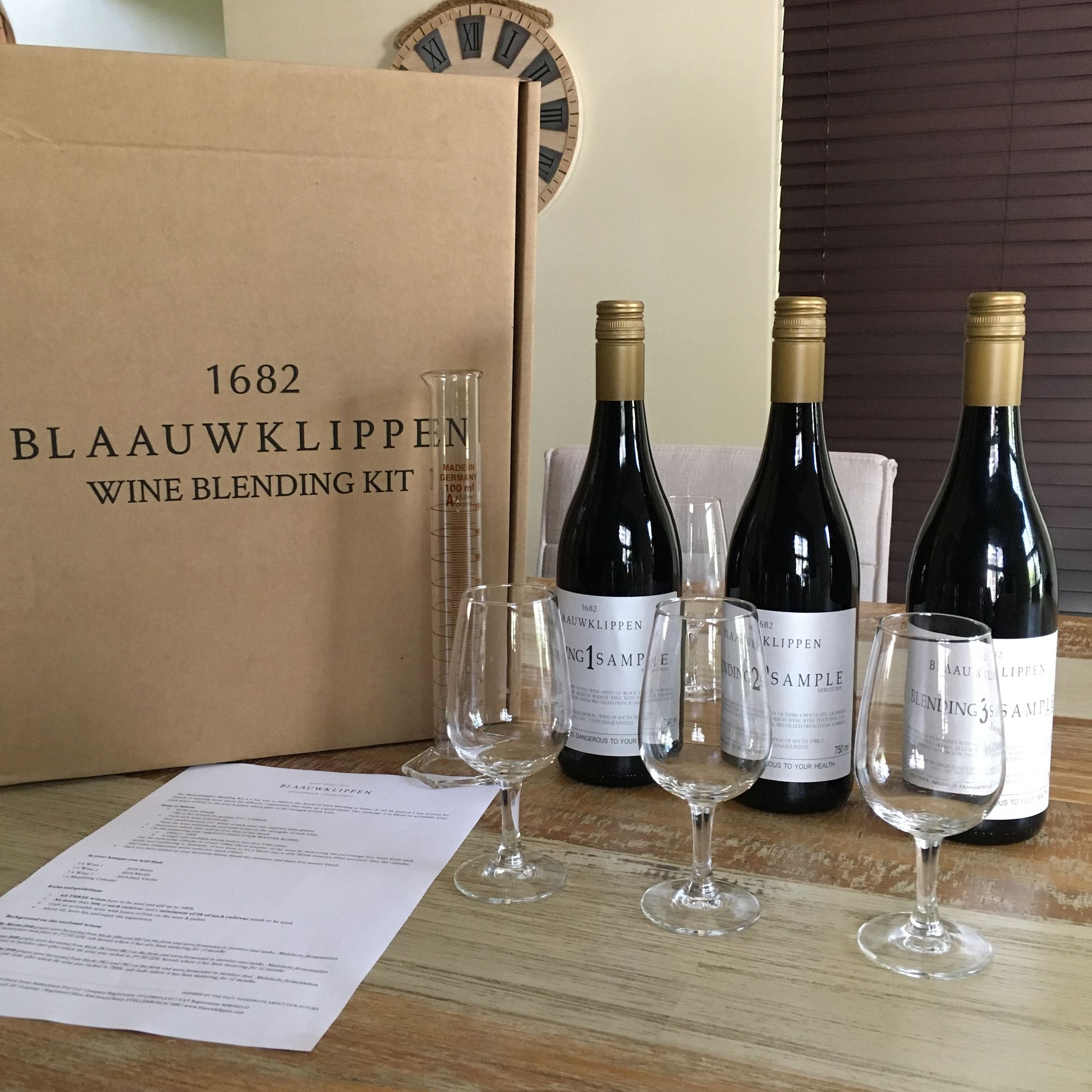 Blaauwklippen Wine Blending Kit base wines