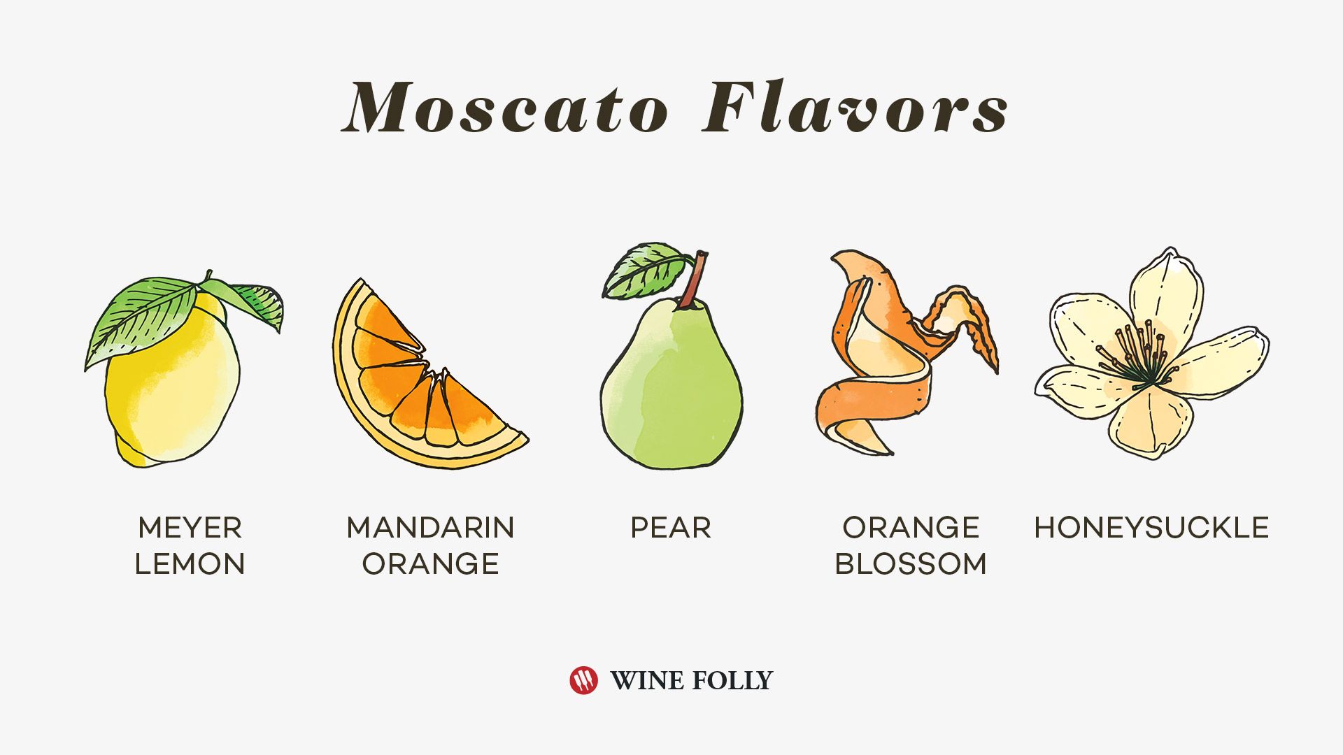 Moscato flavours (Wine Folly)