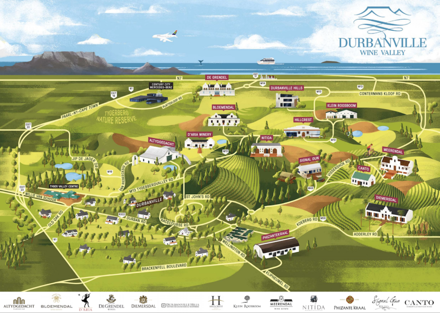 Durbanville Wine Valley Map