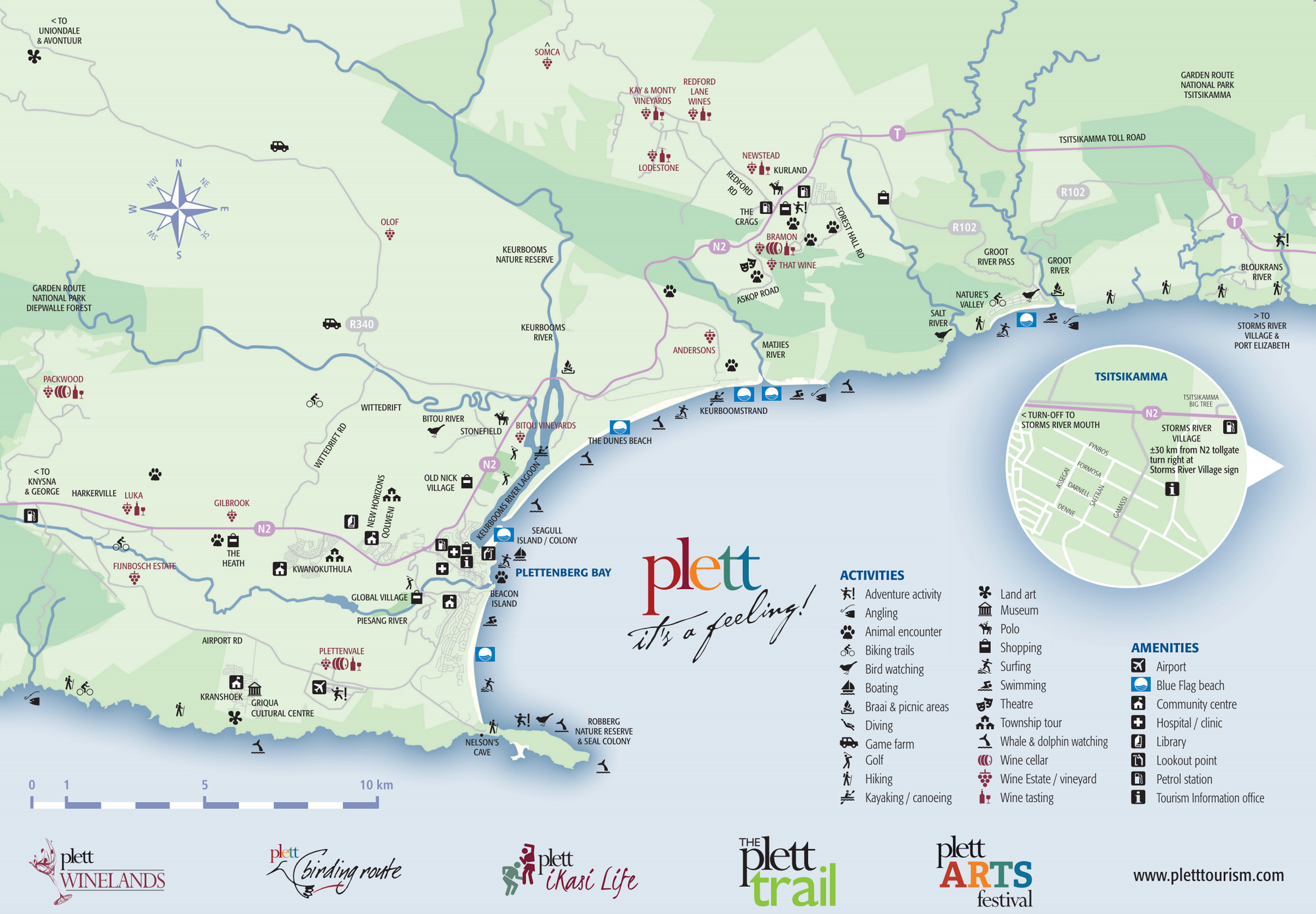 Plett Wine Route Map