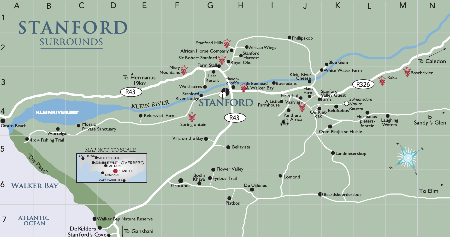 Stanford Wine Route Map