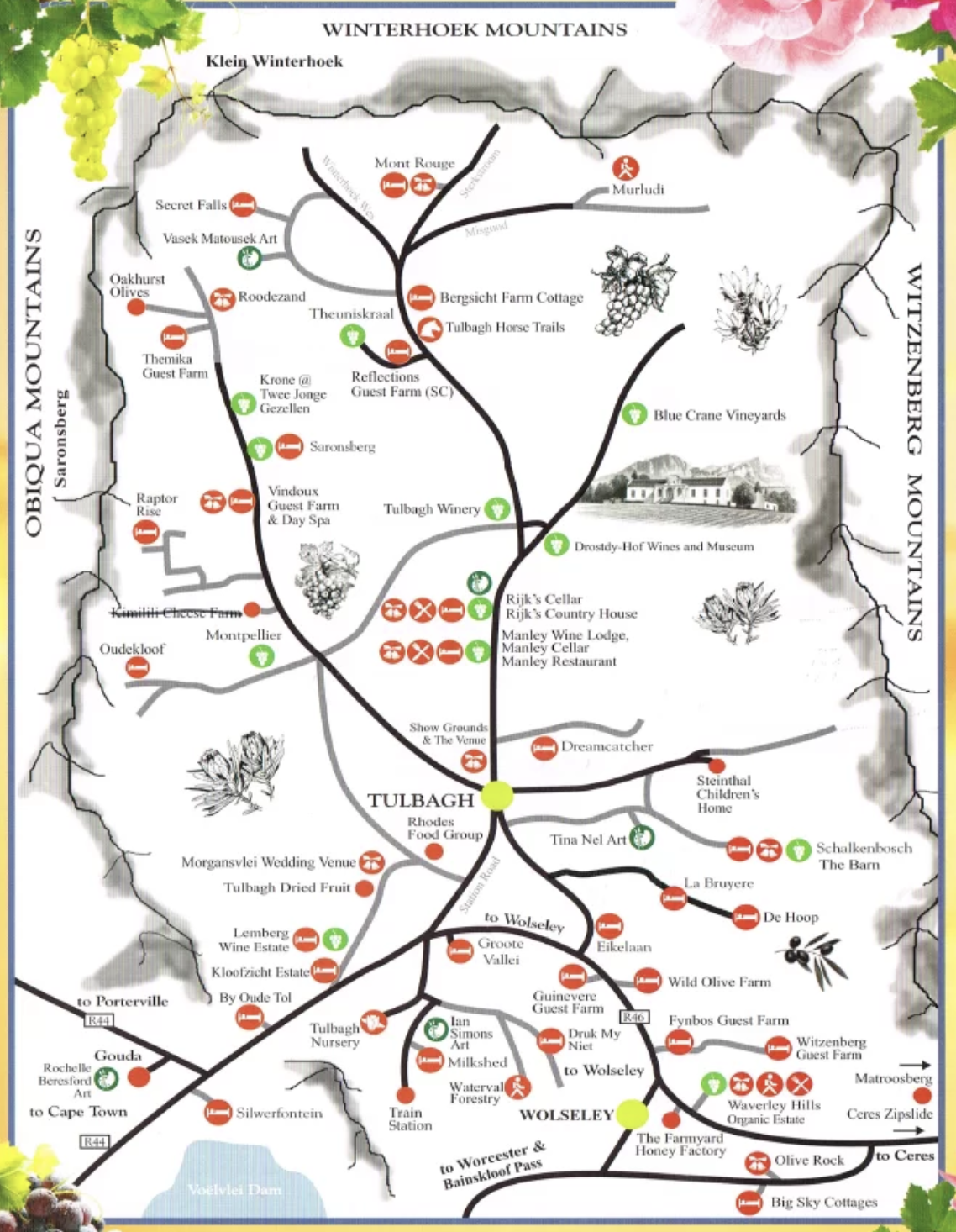 Tulbagh Wine Route Map