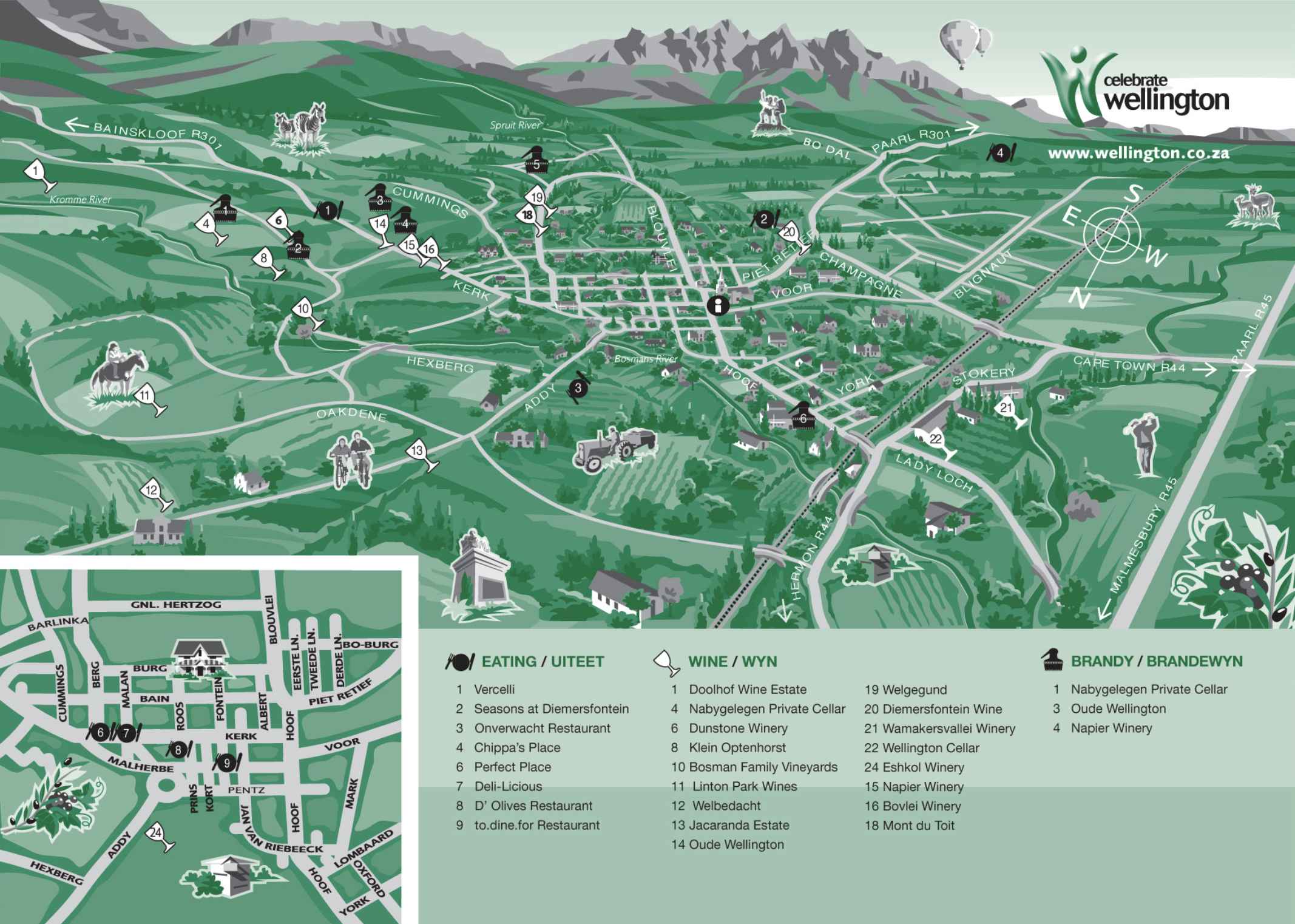 Wellington Wine Route Map